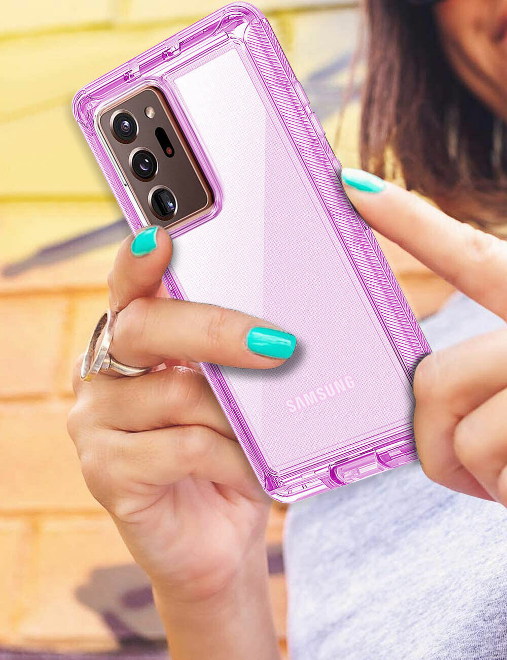 For Samsung Galaxy Note 20 Ultra 5G Transparent Case Clear Phone Cover Accessory