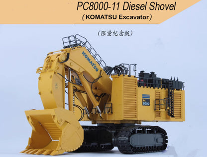1:50 BYMO PC8000-11 Excavator Diesel Shovel Construction Machine Diecast Model