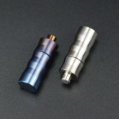 EDC Titanium Pill Case Container Portable Waterproof Box Keychain Pendant