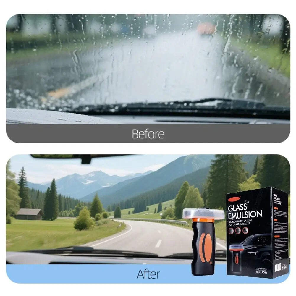 Car Glass Oil Film Cleaner – Clear Vision Restore