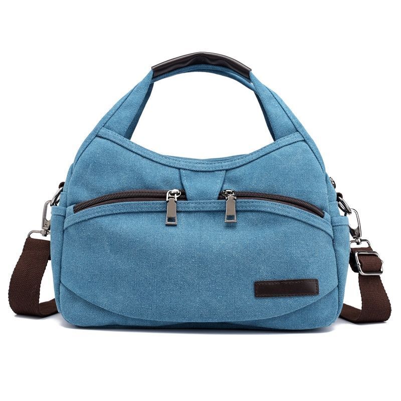 Small Tote Bag Shoulder Canvas Handbag Crossbody Purse Retro Messenger Bag Pouch
