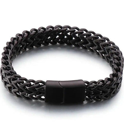 Meshed Woven Stainless Steel Bracelet Curb Chain Cuban Link Wristband Men Women