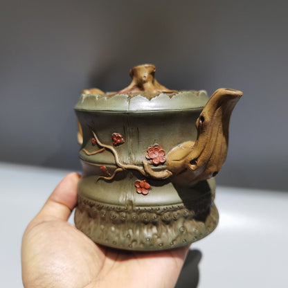 vintage chinese yixing purple clay teapot zisha ceremony plum blossom teaware
