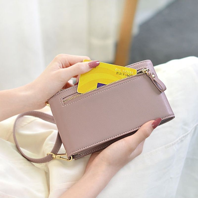 Mini Crossbody Shoulder Bag Flap Phone Pocket Purse Clutch Leather Hasp Handbag