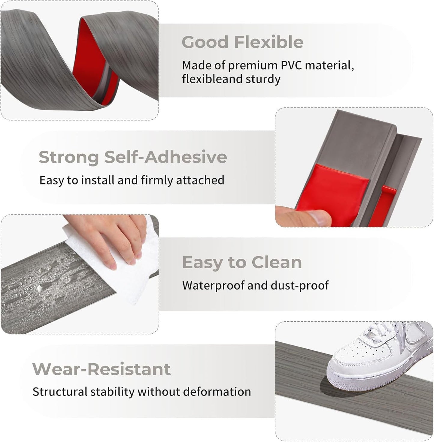 Door-Threshold Floor-Transition-Strip 36 Inch, 0.4'' Rise Thresholds Ramps for D