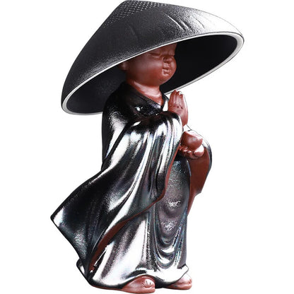 Ceramic Tea Strainer Filter Chinese Kongfu Porcelain Tea Filter Buddha Monk