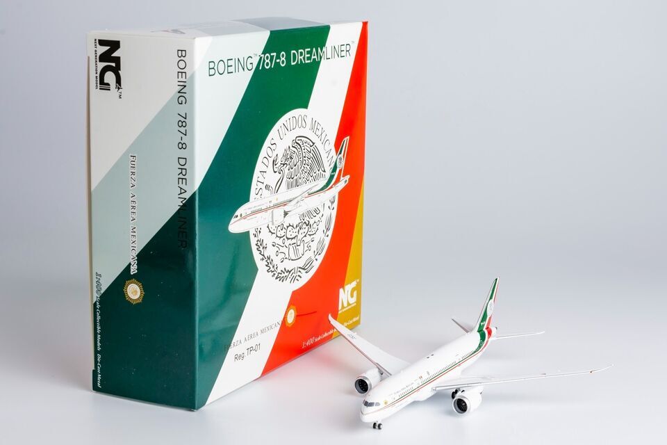 1:400 NG Model Mexican Air Force BOEING 787-8 Passenger Airplane Diecast Model