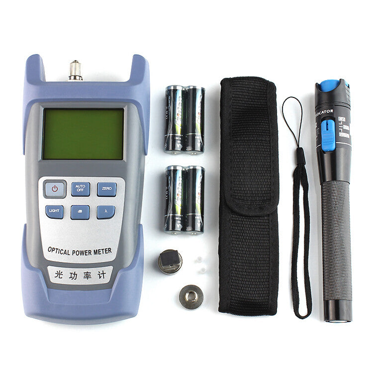 9 In 1 Fiber Optic FTTH Tool Kit with FC-6S Fiber Cleaver and Power Meter