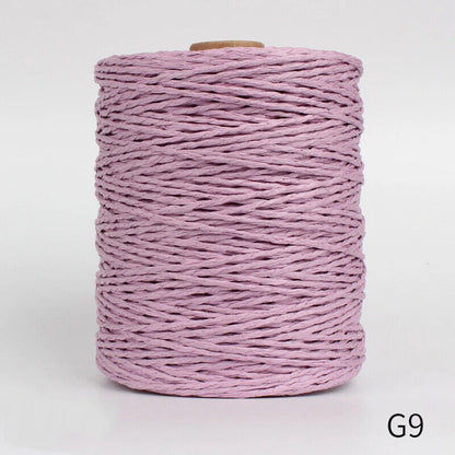 Hand Knitting Yarns 280-300M Natural Raffia Straw Colorful Crochet Threads Rolls