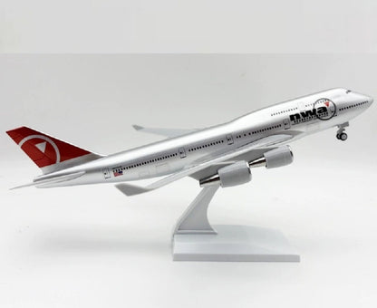 30CM NWA NORTHWEST AIRLINES BOEING 747-400 Airplane Landing Gear Resin Model