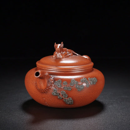 Chinese Yixing Zisha Clay Handmade Exquisite Teapot （马到成功 【底款】蒋蓉）