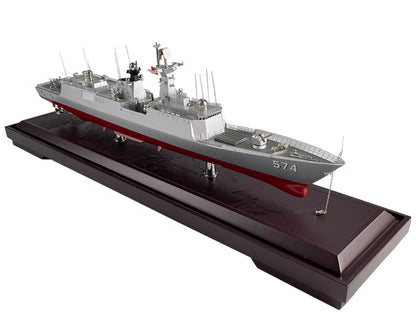 1:230 68CM China Navy 054A Guided Missile Frigate Battle Ship Diecast Model