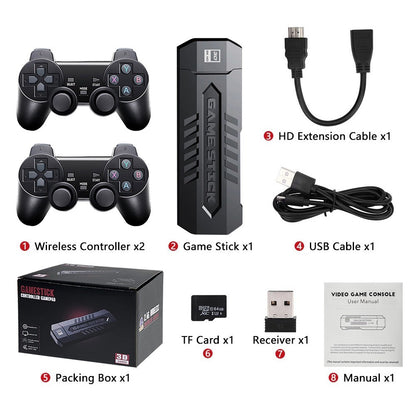 GD10 Plus Game Stick Console 58,000 Games 4K HD Dual Wireless Controller N6