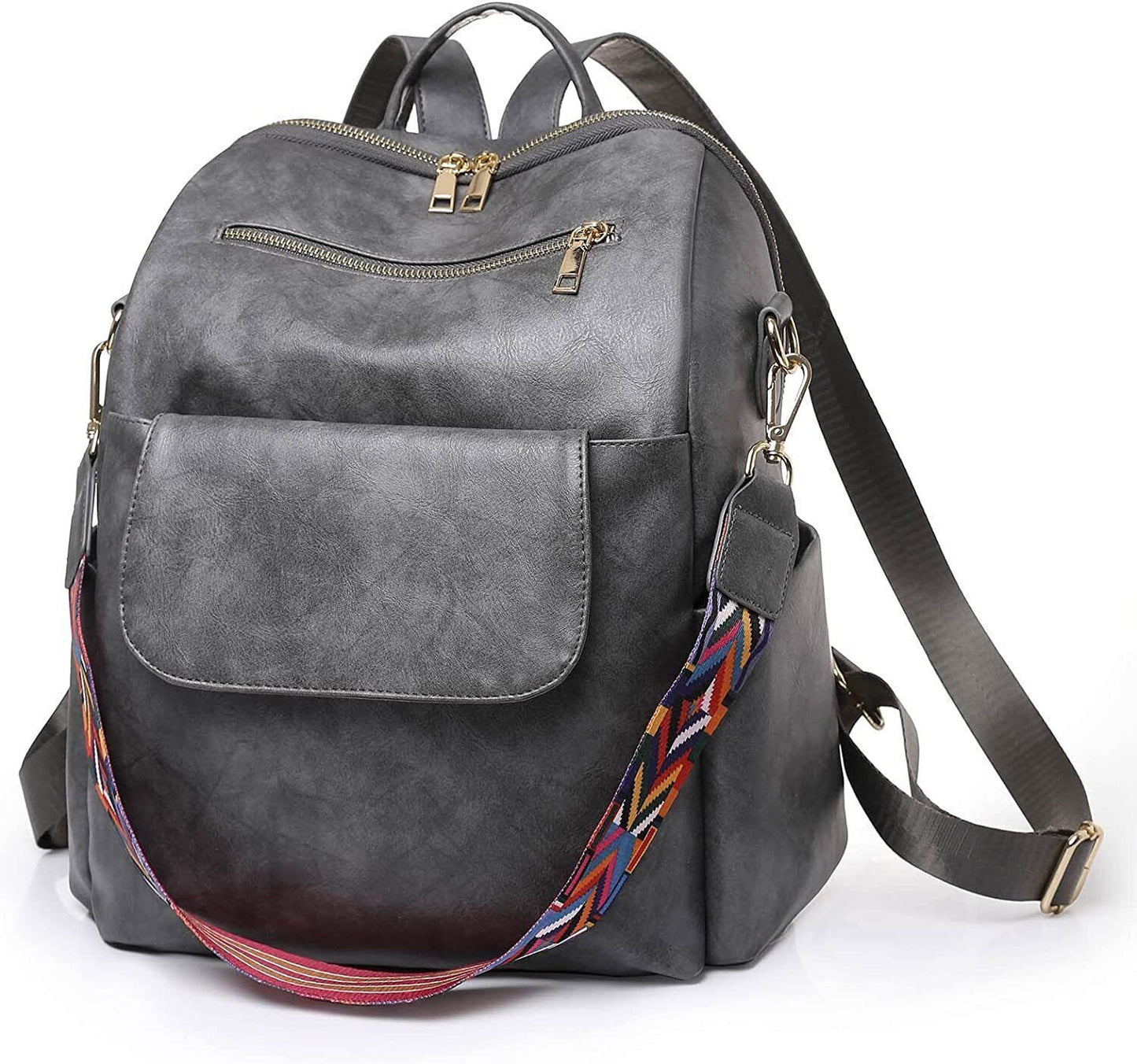 Girl Women Retro Fashion Backpack PU Leather Shoulder Handbag Travel Bag Satchel
