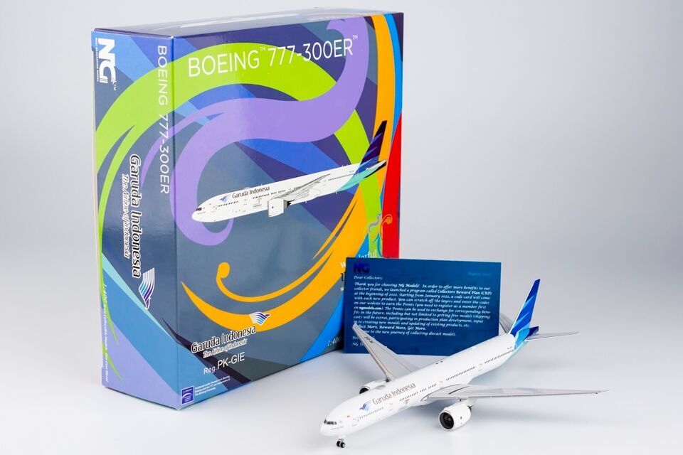 1:400 NG Model Garuda Indonesia BOEING 777-300ER Passenger Plane Diecast Model