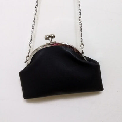 Handbag Vintage Simple Style Chain Clip Kiss Lock Shell Shoulder Messenger Bags