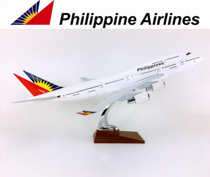 47CM 1:150 Philippines BOEING 747-400 RP-C7472 Passenger Airplane Resin Model