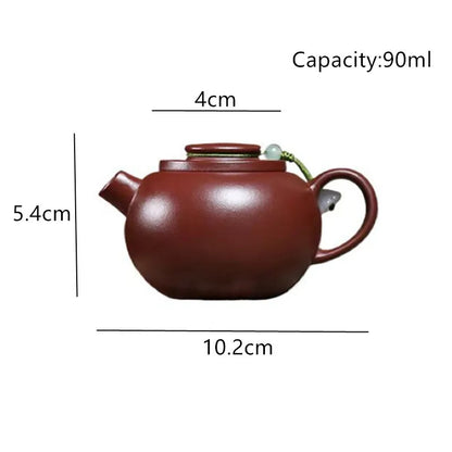 Chinese Yixing Tea Infuser Kettle Handmade Zisha Teaware Tea Set 90ml