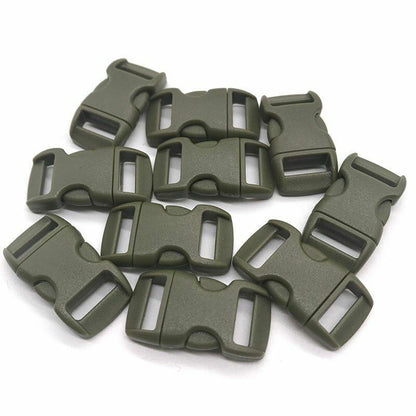 10Pcs Side Release Buckle Curved Paracord Dog Collar Strap Webbing Outdoor Camp