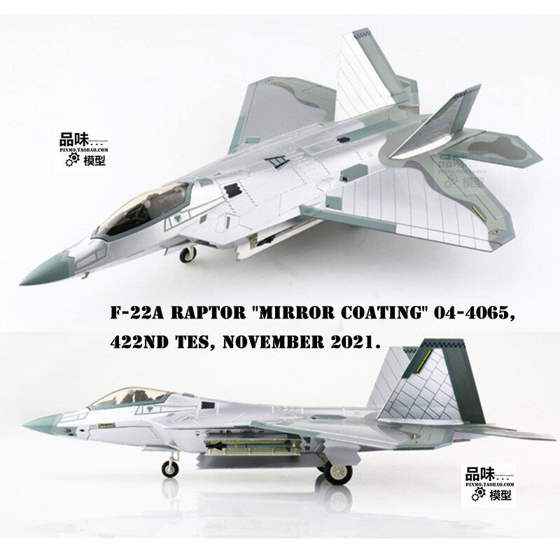 HM 1/72 US F22 fighter model F-22A "Mirror Coating" 422nd 2021