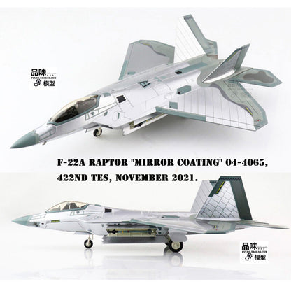 HM 1/72 US F22 fighter model F-22A "Mirror Coating" 422nd 2021