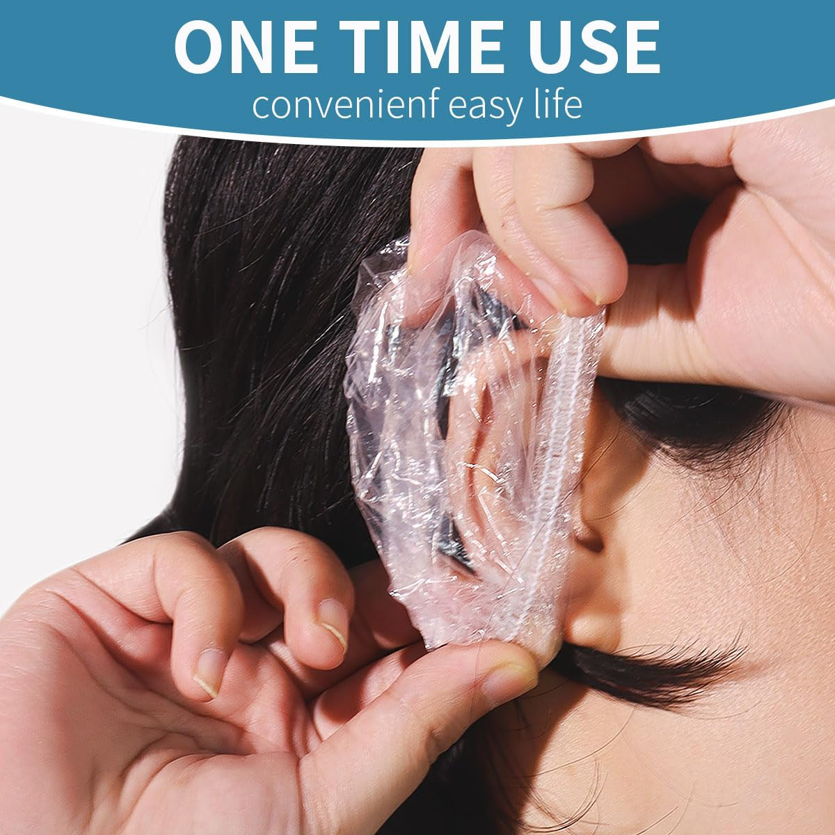 200X Clear Disposable Ear Protectors Waterproof Ear Covers for Hair Dye Bathing