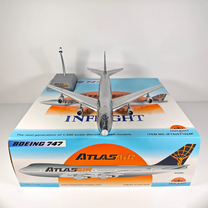 1:200 InFlight Atlas Air B747 N516MC Passenger Airplane Diecast Plane Model