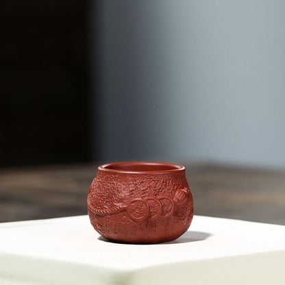 Handmade Carved Toad Relief Master Cup Real Yixing Zisha Personal Tea Cup 80ml