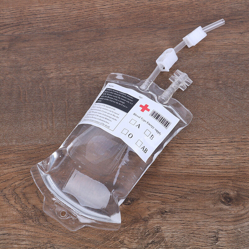 400ml Transparent PVC Reusable Blood Energy Drink Bag Halloween Vampire Pouch*