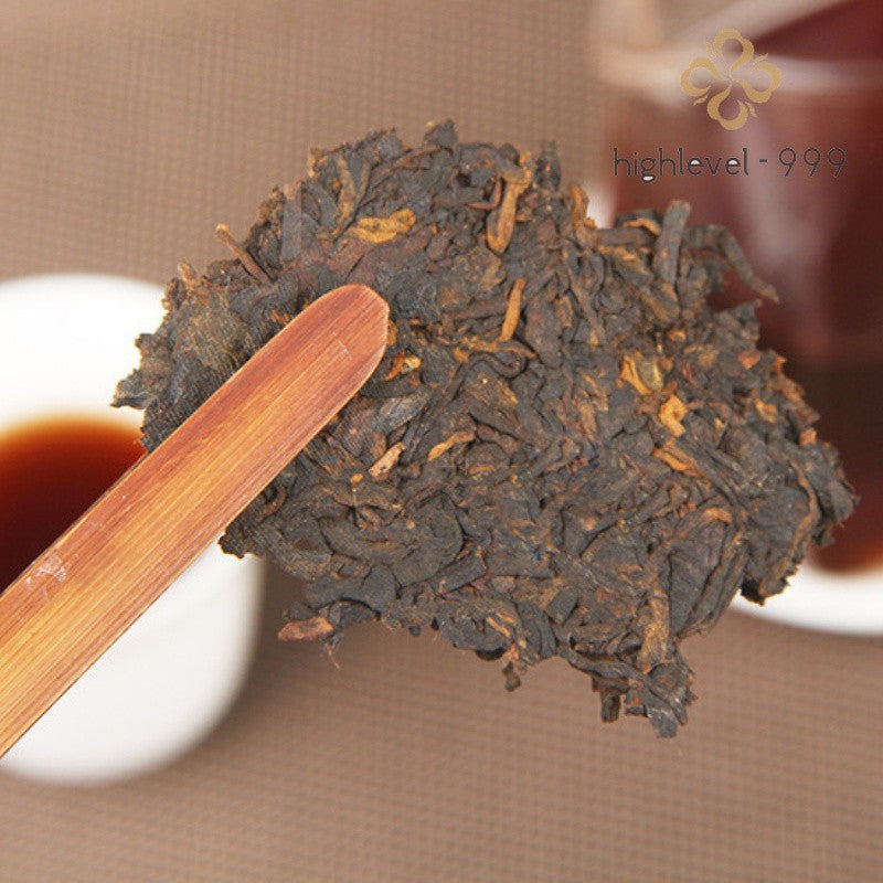 357G Ripe Pu'er Yunnan 2006 Brownshan Chunhai Qizi Compressed Tea Cake -
