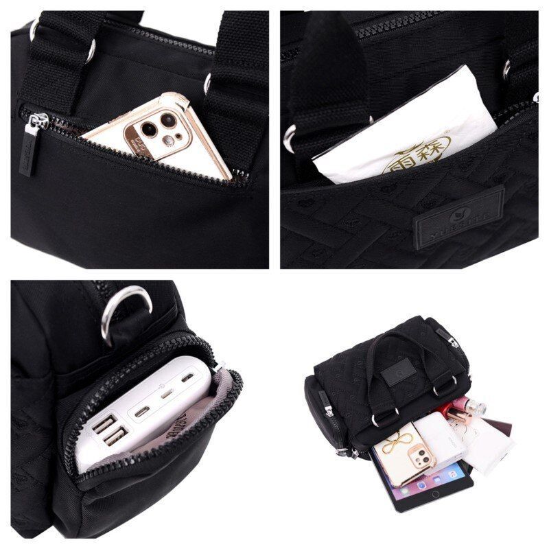 Women Waterproof Nylon Shell Crossbody Tote Handbag Bags Travel Shoulder Purse