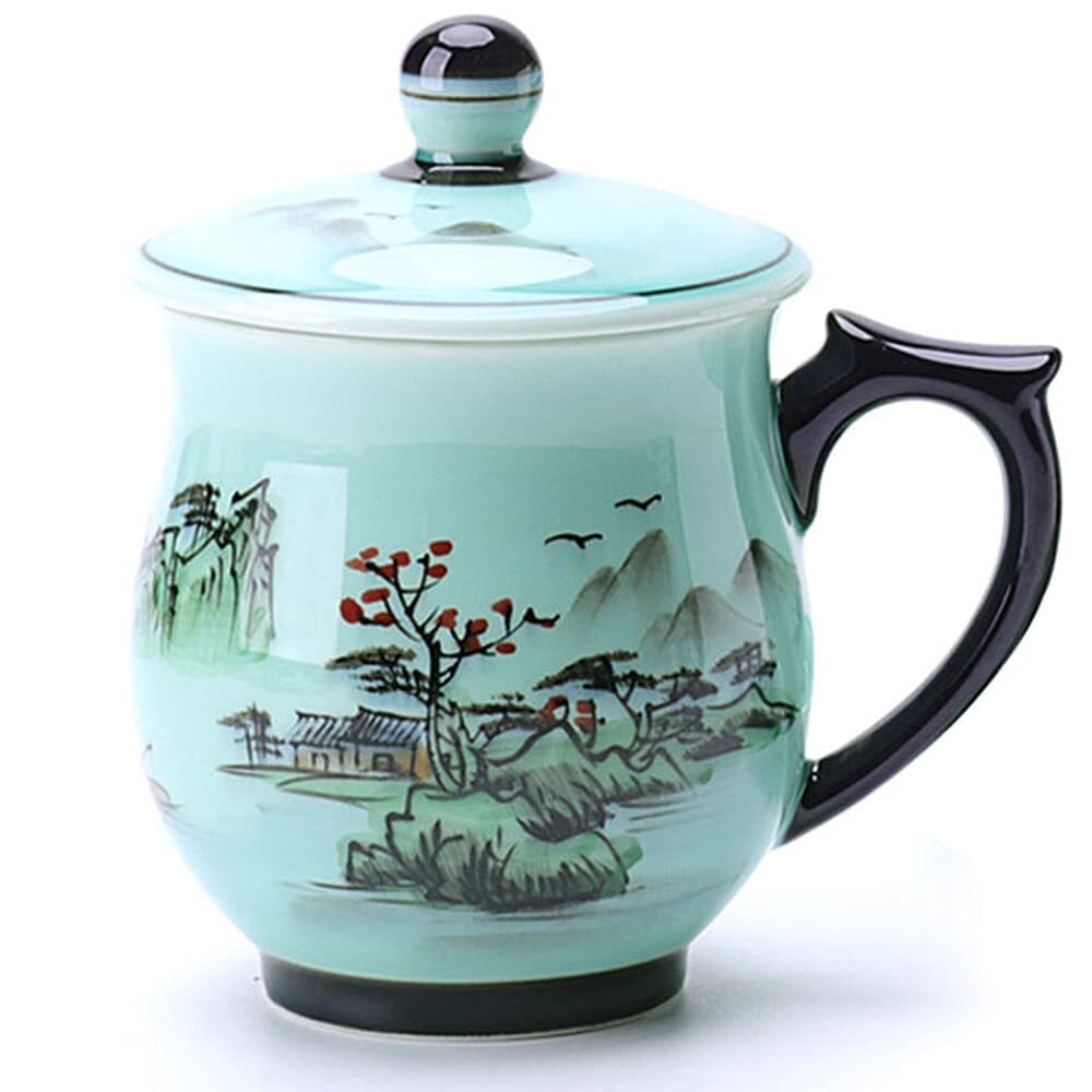 350ml Jingdezhen Ceramic Cup Household Filter Tea Cup Office Cup Kung Fu Tea Set