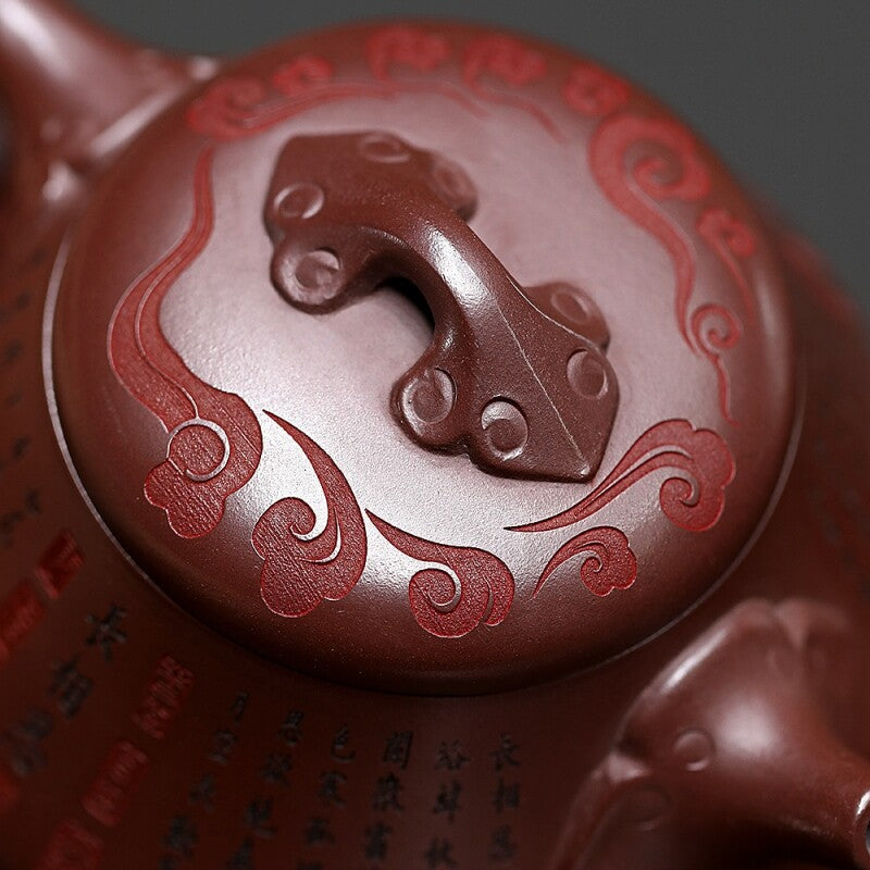 Handmade Chinese Tea Pot Purple Zhu Clay Real Yixing Zisha Pot 300ml Marked New