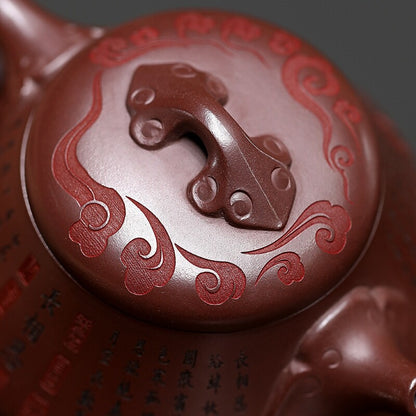 Handmade Chinese Tea Pot Purple Zhu Clay Real Yixing Zisha Pot 300ml Marked New