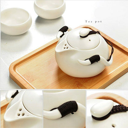 Tea Set Kettle Gaiwan Tea Cup Portable Tea Drinkware Chinese Ceramic Teapot