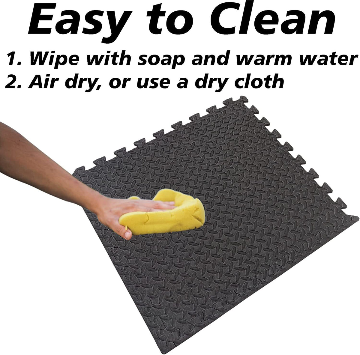 120 Sq Ft/30 Interlocking Foam Tiles ½" Thick Exercise Mat - Soft & Comfortable