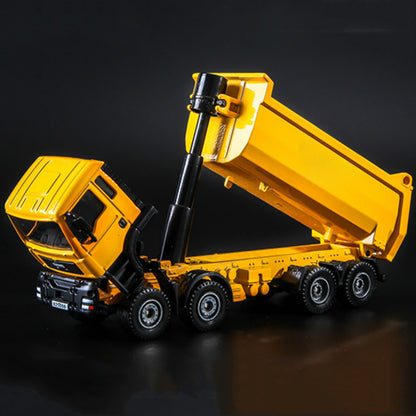 1/50 Heavy Dump Truck Construction Equipment Vehicle Model Simulated Ornament