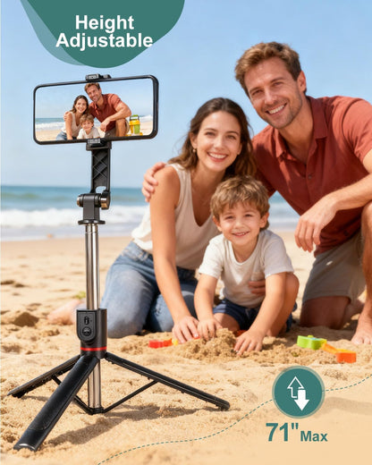 71" Phone Tripod Selfie Stick for Iphone and Android Phone, Cell Phone Tripod St