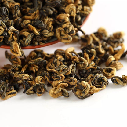 250g Supreme Yunnan Black Tea Fengqing Dian Hong Dianhong Snail Golden Buds