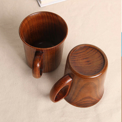 Wooden Coffee Mug Handmade Water Tea Cup 200ML Solid Jujube Wood Beer Mug 1pc