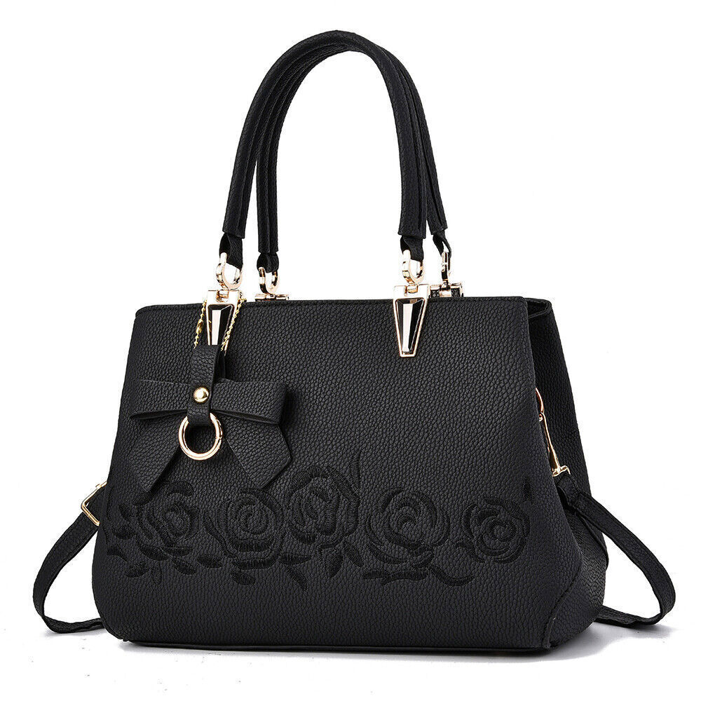 Women's PU Leather Shoulder Handbag Tote Purses Satchel Pendant Crossbody Bags