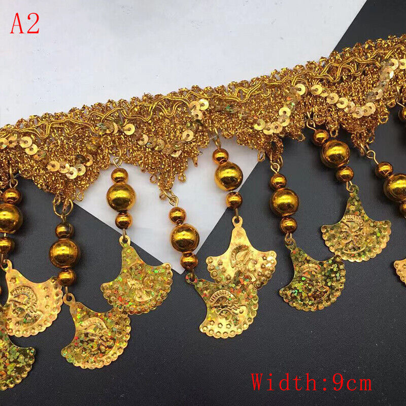 Sequin Bead Tassel Lacetrimming for Sewing Performance Dance Clothing CurtainDIY