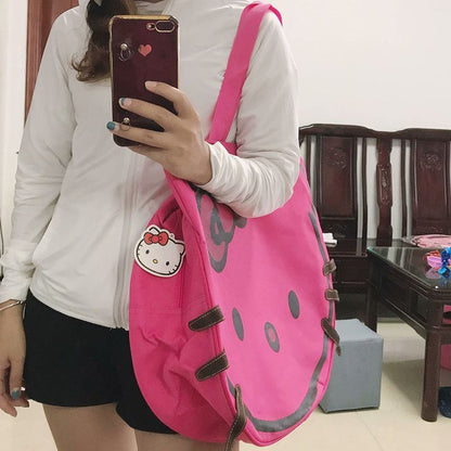 Cute Hello Kitty Shoulder Bag Handbag Tote Travel Storage Bag Large Capacity NEW