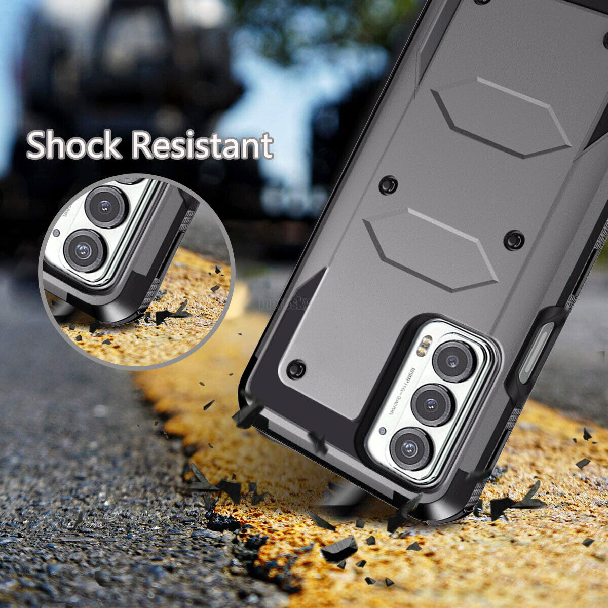 For Motorola Edge 5G UW / Edge (2021) Case Dual Layer Rugged Hybrid Phone Cover