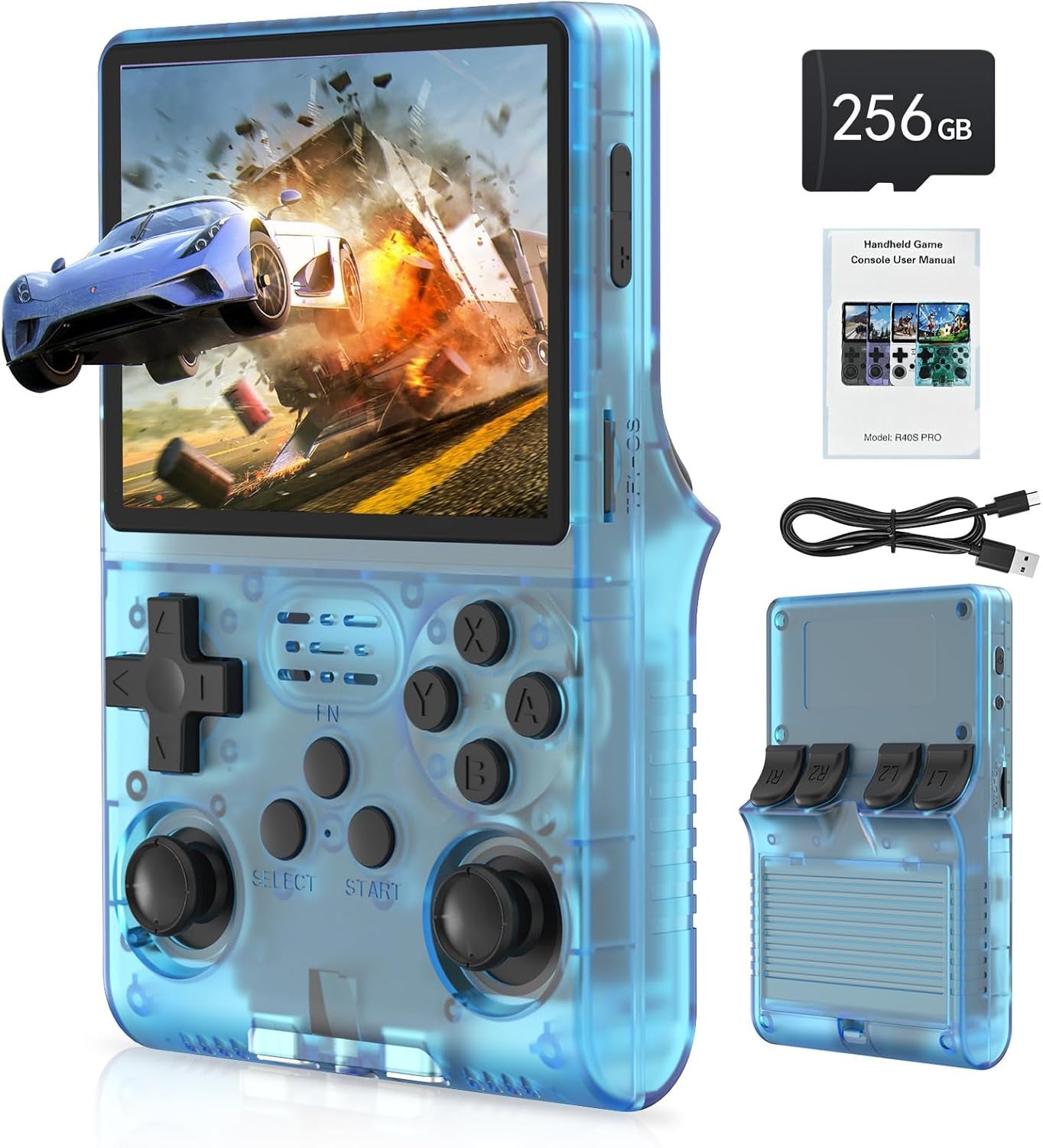 R40S PRO Handheld Game Console 3.5 Inch IPS Screen Mini Retro Console 30000Games