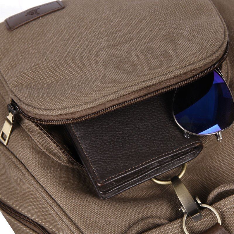 Canvas Backpack Vintage Pure Cotton Travel Bag Laptop School Bags Bag Polyester