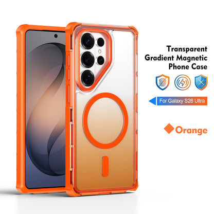 For Samsung S26 Ultra/25/24/23 Gradient Color Magnetic Transparent Phone Case