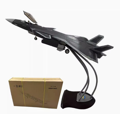 1:18 122CM CHINA J-20 Stealth Fighter Plane Army Diecast Military Aircraft Model