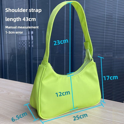 Hobos Clutch Purse Handbags Candy Color Nylon Small Shoulder Bags Tote Purse 1PC