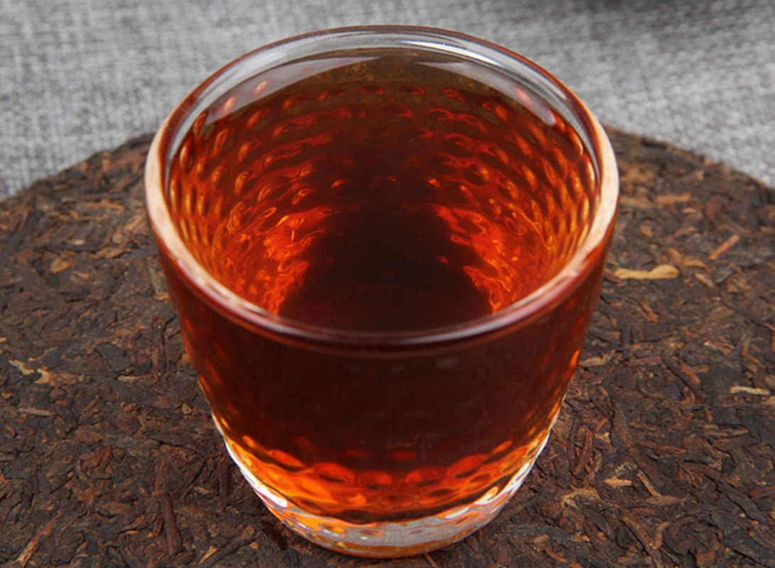 357g Pu'er Tea Ripe Tea Menghai Aged Aroma Yunnan Qizi Cake Tea Jinya Tea Cake